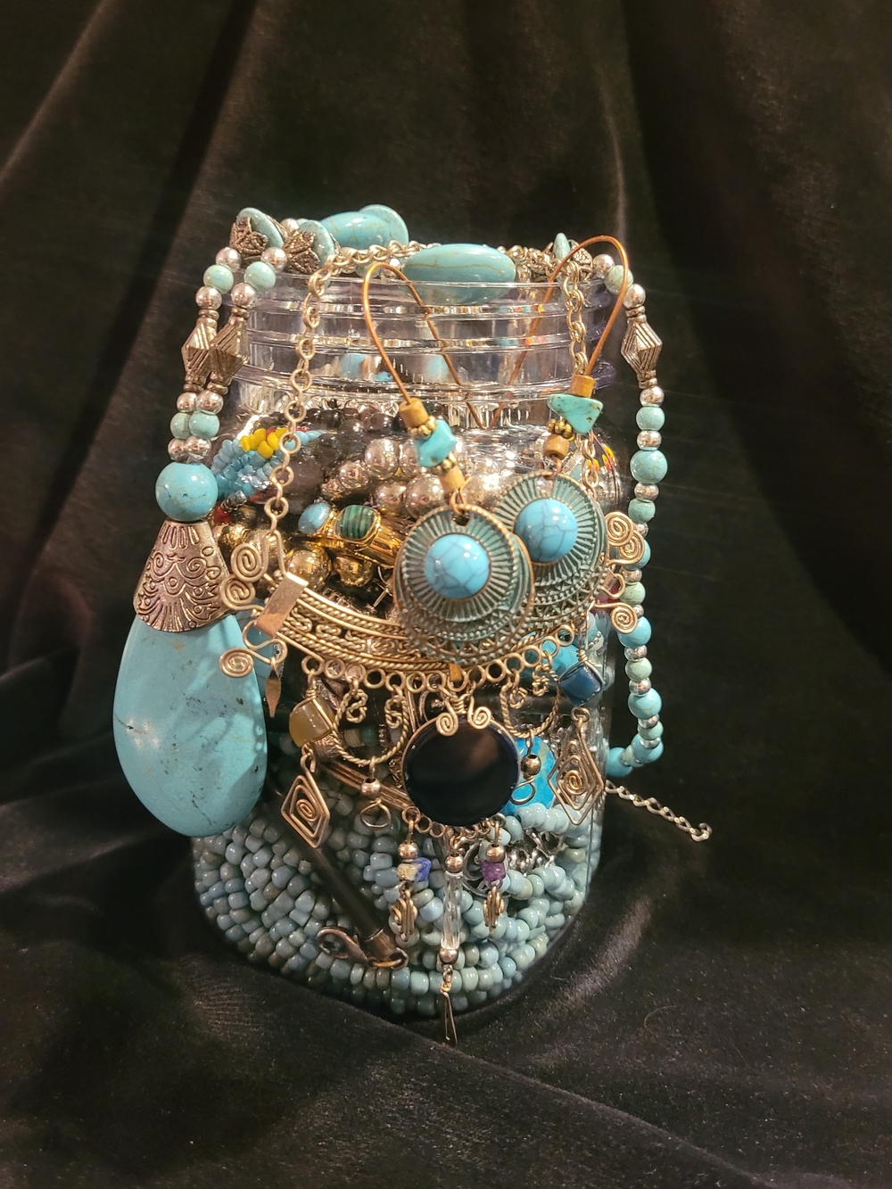 Turquoise Statement Jar